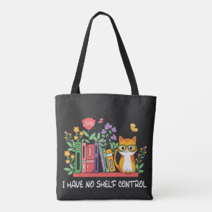 Funny Cat and Book Lover Tasche