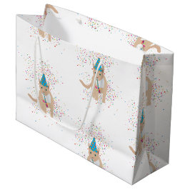 Funny Cat Animals mit Party Große Geschenktüte