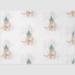 Funny Cat Animals mit Party Seidenpapier