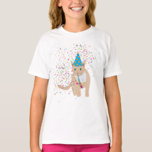 Funny Cat Animals mit Party T-Shirt