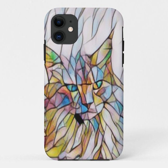 Funny Cat Artwork Case-Mate iPhone Hülle (Rückseite)
