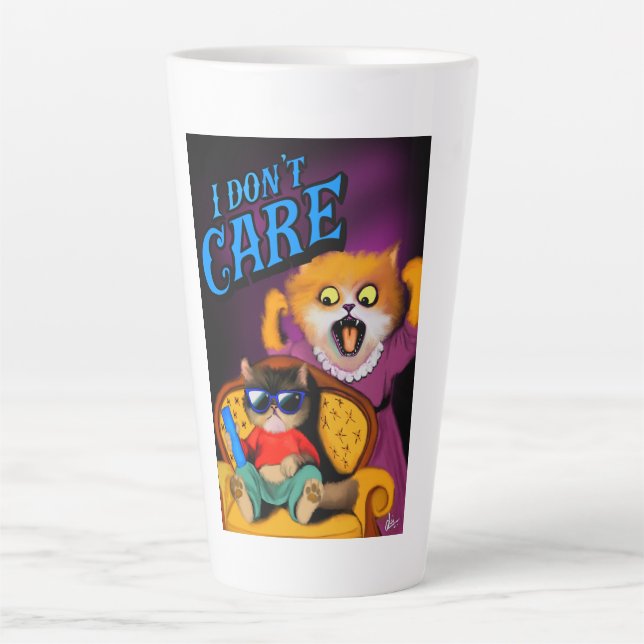 Funny Cat Artwork. Milchtasse (Vorderseite)