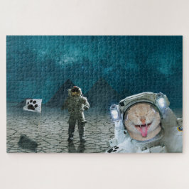 Funny Cat Astronaut im Weltraum