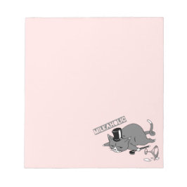Funny Cat Baron Pun Cartoon Notizblock