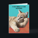 Funny Cat Birthday Card Karte<br><div class="desc">Die lustige Katze Geburtstagskarte ist perfekt für jeden Katzenliebhaber. Diese Karte ist mit Ihrer persönlichen Nachricht anpassbar.</div>