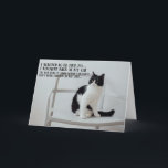 Funny Cat Birthday Grußkarte Karte<br><div class="desc">Funny Cat sitting Birthday greeting Card for the cat lovers in your life. This cute greeting card is a perfekt way to wish Happy Birthday to a friend,  co-worker,  family member or a special someone.</div>