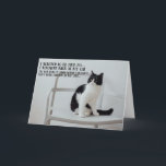 Funny Cat Birthday Grußkarte Karte<br><div class="desc">Funny Cat sitting Birthday greeting Card for the cat lovers in your life. This cute greeting card is a perfekt way to wish Happy Birthday to a friend,  co-worker,  family member or a special someone.</div>