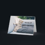 Funny Cat Birthday Grußkarte Karte<br><div class="desc">Funny Cat wearing an eyegasse Birthday greeting Card for the cat lovers in your life. This cute greeting card is a perfekt way to wish Happy Birthday to a friend,  co-worker,  family member or a special someone.</div>