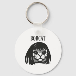 Funny Cat Bob Frisur Bobcat Humous Cats Cat L Schlüsselanhänger