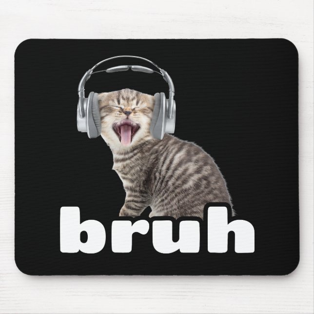 Funny Cat Bruh Mousepad (Vorne)