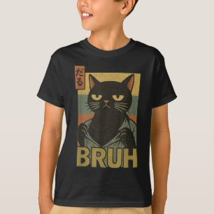 Funny Cat Bruh Teen Boys Girls Men Meme Japa T-Shirt