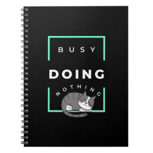 FUNNY CAT BUSY TUT NICHTS NOTIZBLOCK
