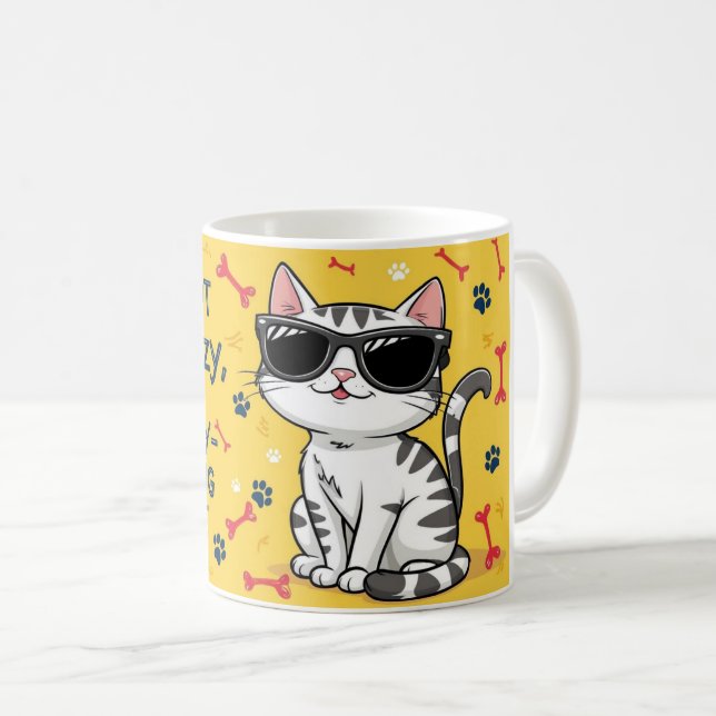 Funny Cat café café tasse céramique Cat chat de de (Devant droit)