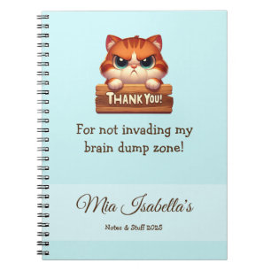 Funny Cat - Carnet de confidentialité personnalisa