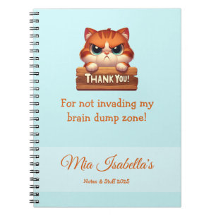 Funny Cat - Carnet de confidentialité personnalisa