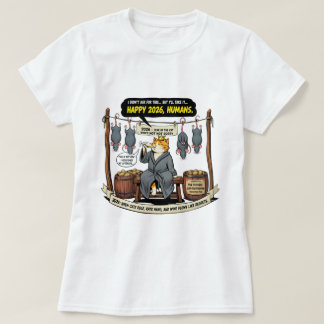 Funny cat celebrating 2026T-Shirt T-Shirt