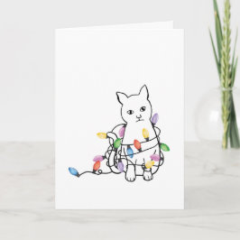 Funny Cat Christmas Holiday Card Feiertagskarte