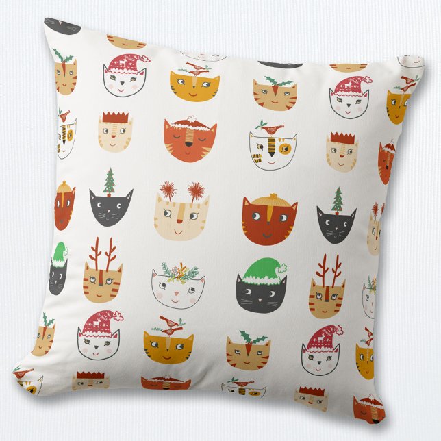 Funny Cat Christmas Kissen (Fun Christmas Cat pillow)