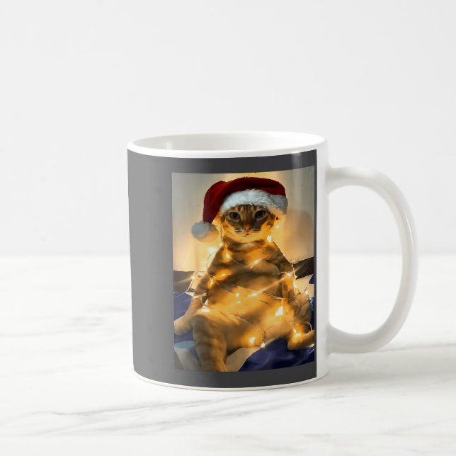 Funny Cat Christmas Meme Shirt Cute Holiday Meme C Kaffeetasse (Rechts)