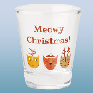 Funny Cat Christmas Schnapsglas