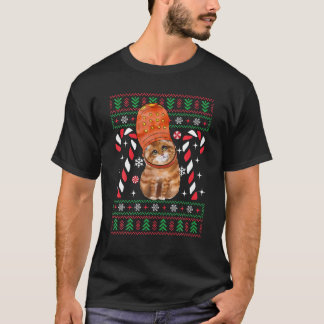 Funny Cat Christmas Sweater, Cat Ugly Christmas Pa T-Shirt