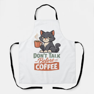 Funny Cat Coffee Lover  Schürze