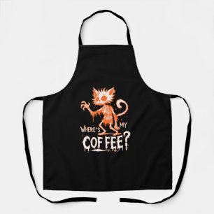 Funny Cat Coffee Wo ist mein Kaffee_ Unglaublich w Schürze