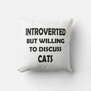Funny Cat Conversations - eingeführt, aber bereit Kissen