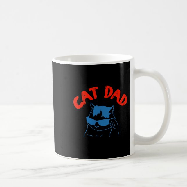 Funny Cat Dad Club 2 Sided Life Is Better With Cat Kaffeetasse (Rechts)