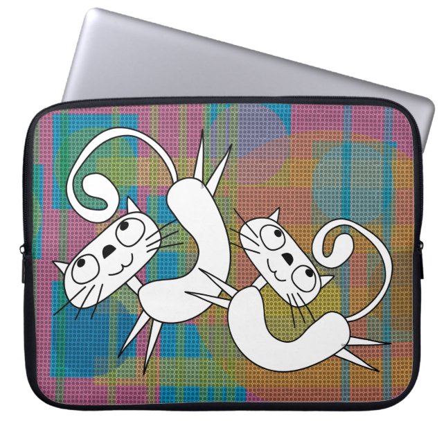 Funny Cat Dance Laptop Sleeve 15 Zoll (Vorderseite)