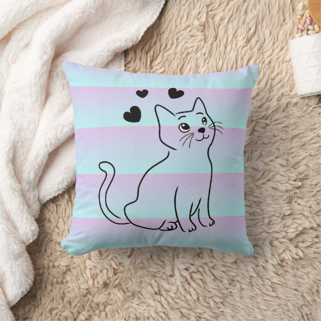 "Funny Cat Design" Drehkissen Kissen (Decke)
