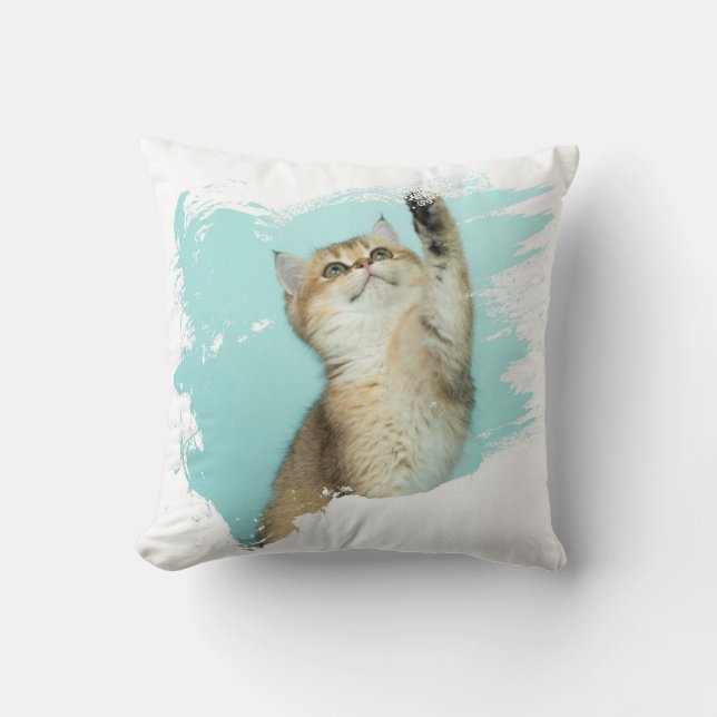 Funny Cat Design Kissen (Vorderseite)