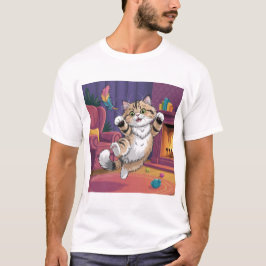 Funny Cat Design Men’s T-Shirt | Cute & Humorous