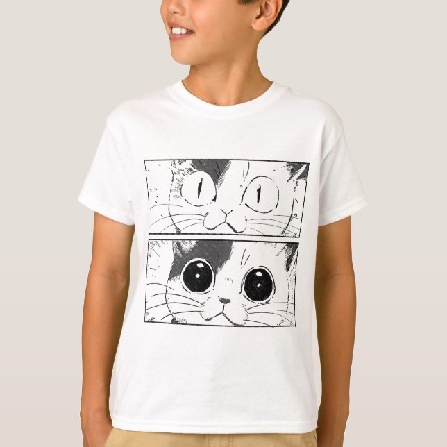 Funny Cat Design T-Shirt (Vorderseite)