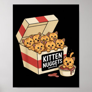 Funny Cat Eigentümer Geschenk Kitten Nuggets Food Poster