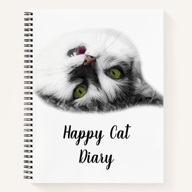 Funny Cat elegant Notizbuch (Vorderseite)