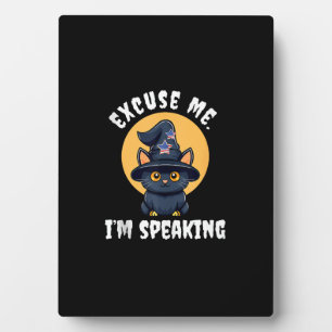 Funny Cat Entschuldigung Ich spreche Kamala Harris Fotoplatte