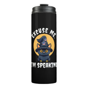 Funny Cat Entschuldigung Ich spreche Kamala Harris Thermosbecher