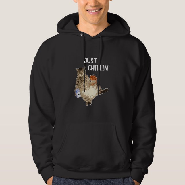 Funny Cat (Essenstränke) Hoodie (Vorderseite)