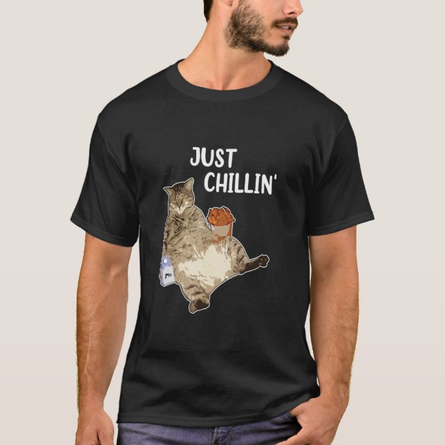 Funny Cat (Essenstränke) T-Shirt (Vorderseite)