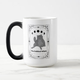 Funny Cat Feminist Political Witch Tarot AntiTrump Verwandlungstasse