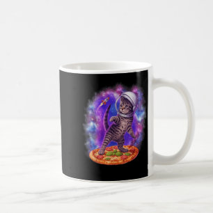 Funny Cat Flying A Pizza Astronaut Kitten Space Ki Kaffeetasse