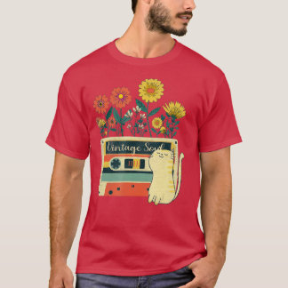 Funny Cat for Girls - Vintage Wildblume Soul Flo T-Shirt