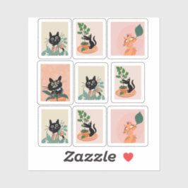 Funny Cat Frame Stickers Aufkleber