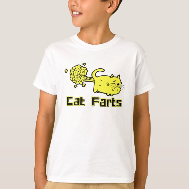 Funny Cat Furzen T-Shirt (Vorderseite)