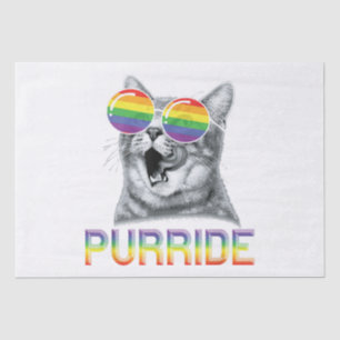 Funny Cat Gay Pride Rainbow Sunglasses LGBTQ Seidenpapier