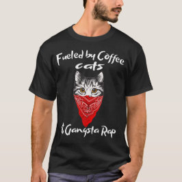 Funny Cat gefüllt mit Kaffeekatzen und Gangsta-Rap T-Shirt