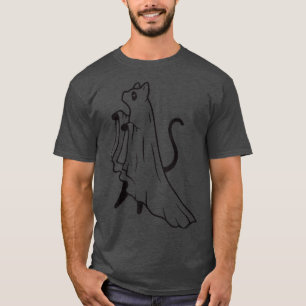 Funny Cat Geist schwarze Katze Halloween Cat Kitty T-Shirt