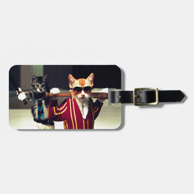 Funny cat gepäckanhänger (Vorderseite horizontal)