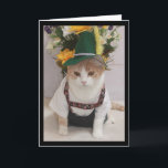 Funny Cat German Birthday Karte<br><div class="desc">Das lustige Bubba Kitty in einem Outfit machte ich ihm, nachdem ich mir die Kostüme des Ocktoberfests angesehen hatte. Ich benutzte www.freetranslation für den Text. Im Innern: "Herzlichen Glückwunsch zum Geburtstag, mein lieber Freund!" Sie können den Text in den Textfeldern ändern. Hinweis: Ein deutscher Lehrer hat sich mit mir in...</div>
